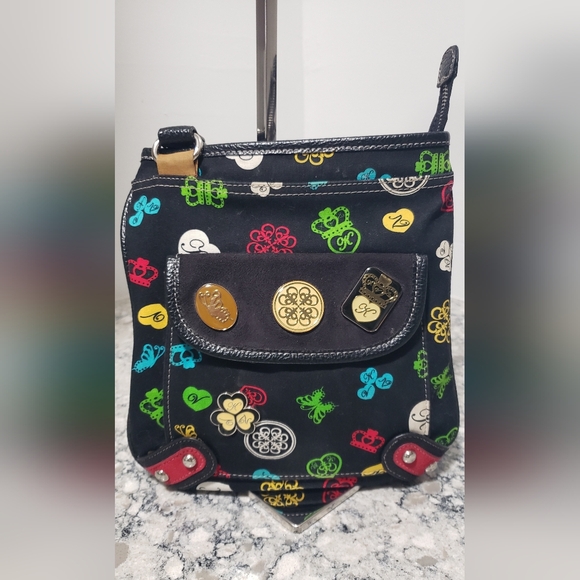 Kathy Van Zeeland Small Crossbody Featuring Colorful Charm Pins - Picture 3 of 14